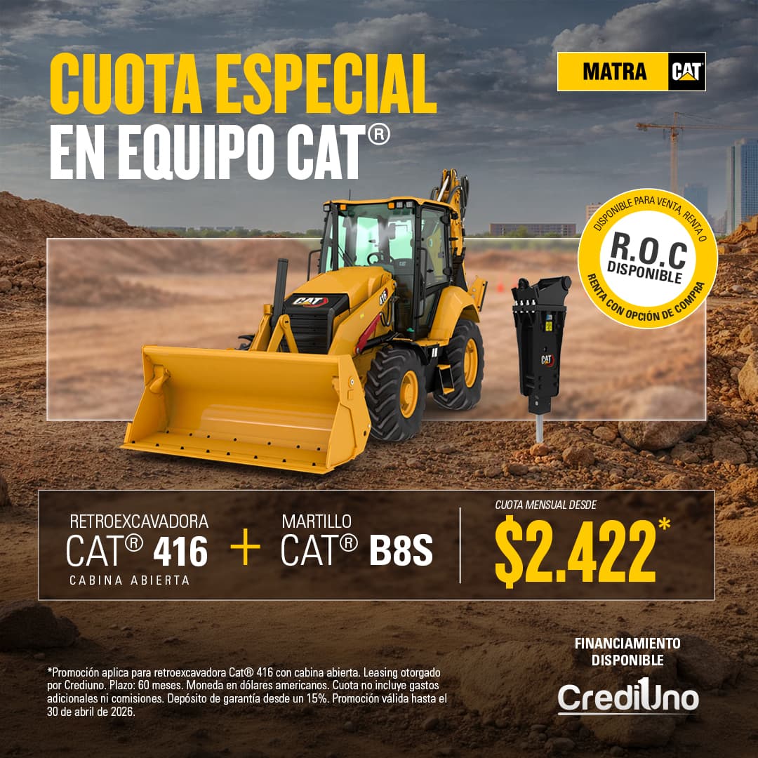 Retroexcavadora 416+martillo