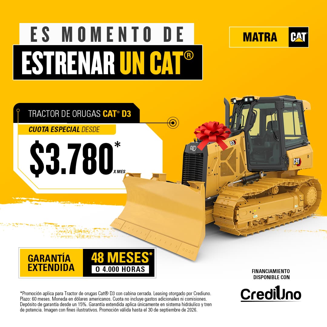 Estrene un Tractor de orugas Cat® D3