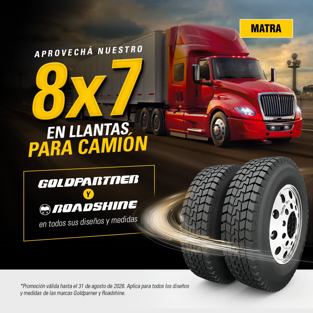 8x7 en llantas para camión
