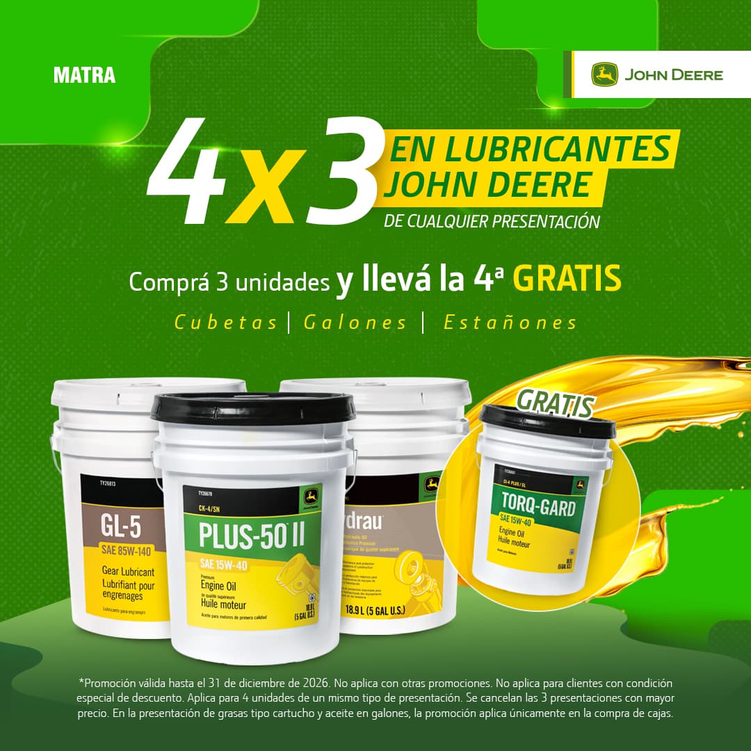 4x3 en lubricantes John Deere